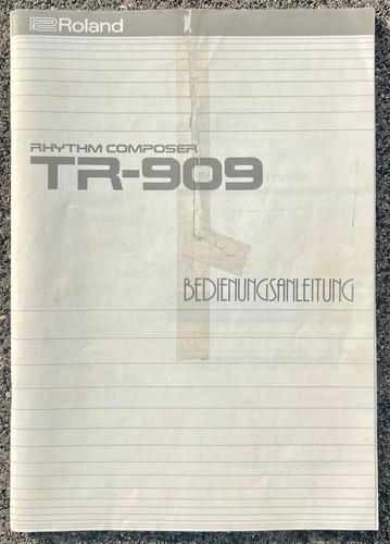 Roland 909 manuale di - roland, tr-909