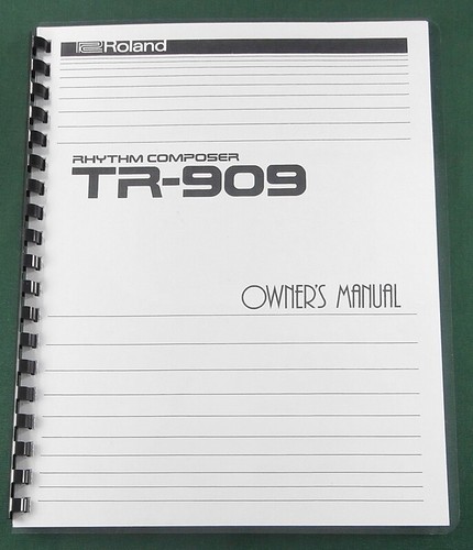 Roland 909 manuale - tr-909, d'uso