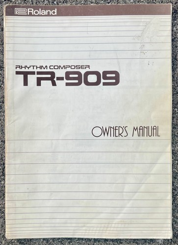 Roland 909 manuale uso - tr-909, d'uso